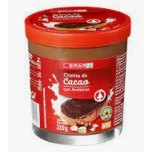 Crema  al cacao con avellanas Vola frasco vidrio 210g