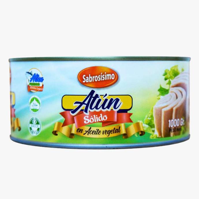 Atun Sólido en aceite vegetal Sabrosísimo 1000gr