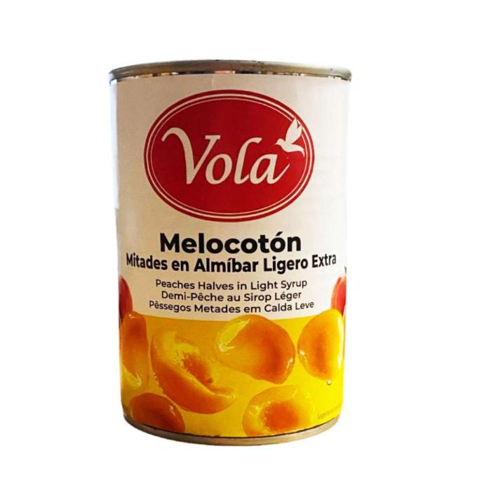 Melocotón mitades en almíbar ligero Vola 425G