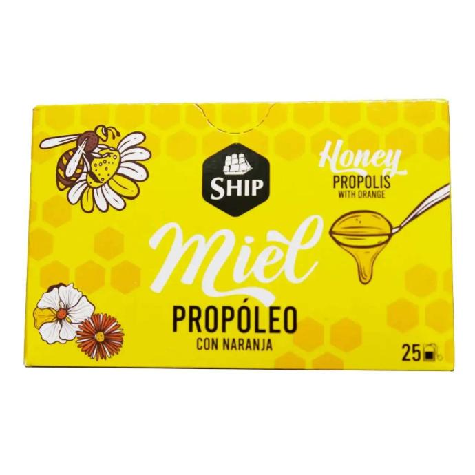 Infusión miel con propóleo y naranja Ship 25 sobres 37.75g