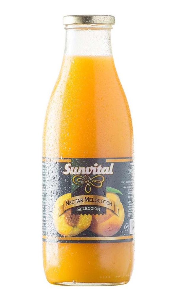 Néctar de Melocoton Sunvital Envase Vidrio 1Lt
