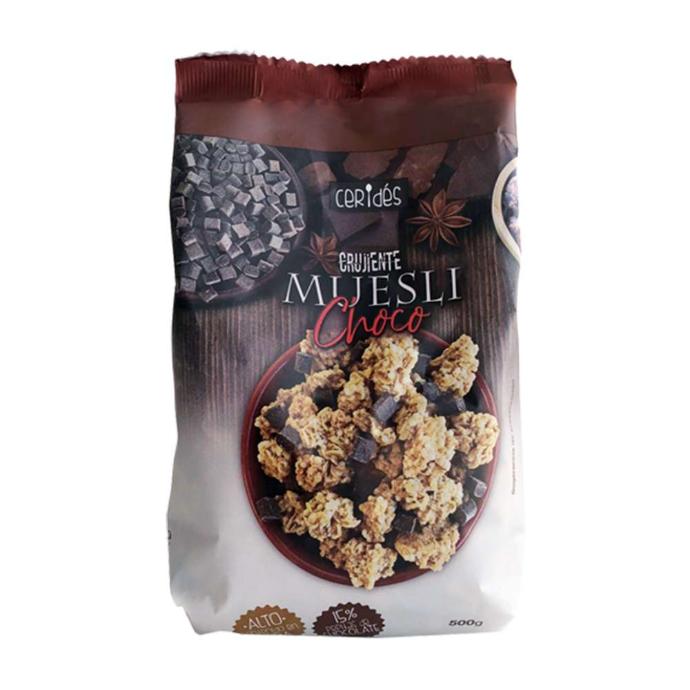 Cereal Muesli crujiente con chocolate CERIDE 500 g