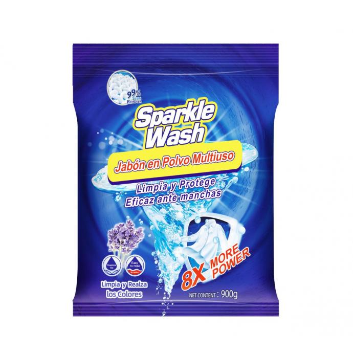 Jabón en Polvo Multiuso Sparkle Wash (detergente) 900g