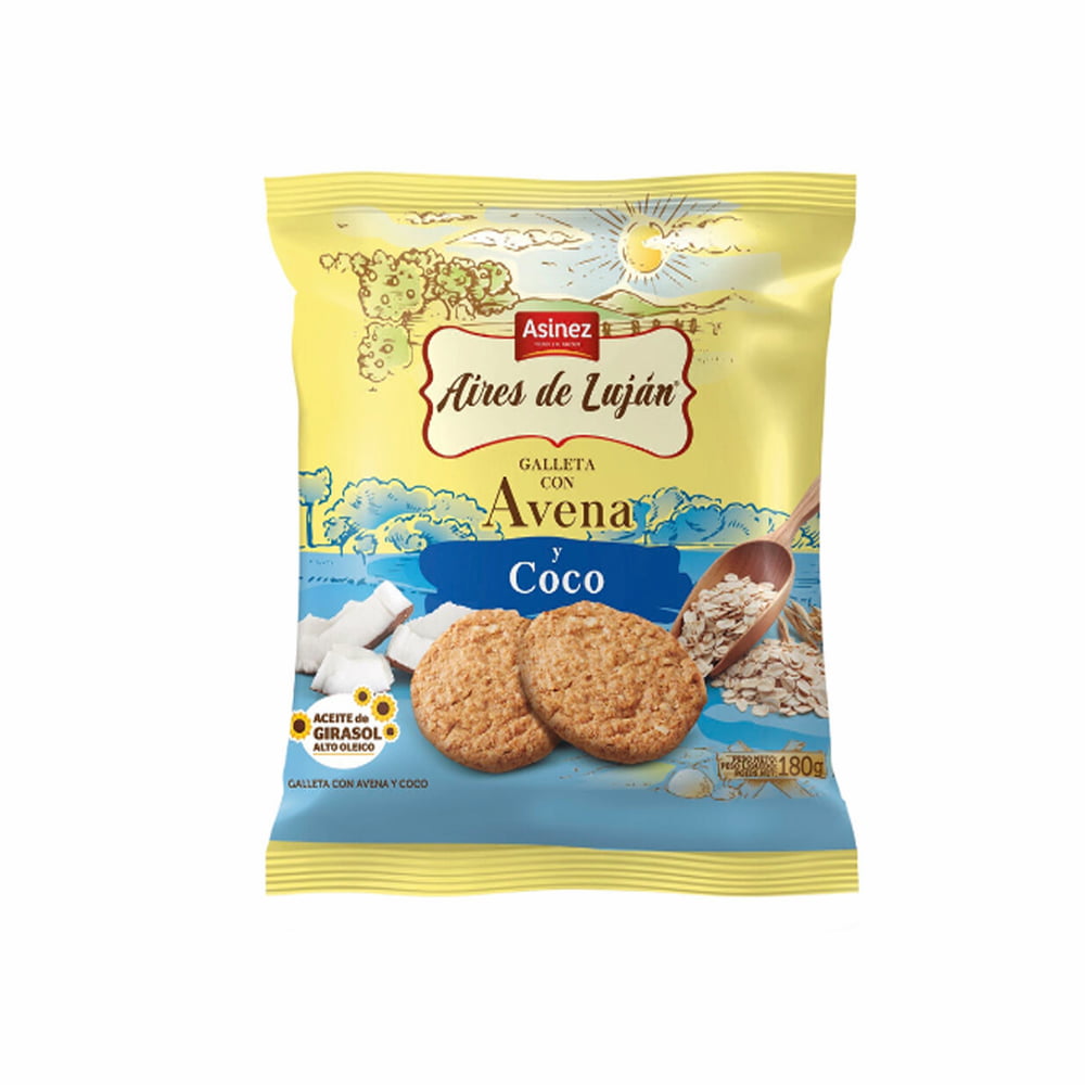 Galletas con Avena y Coco Asinez 180g