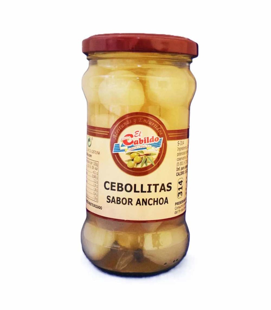 CEBOLLITAS ENTERAS SABOR ANCHOA 18/21 EL CABILDO FRASCO 295G