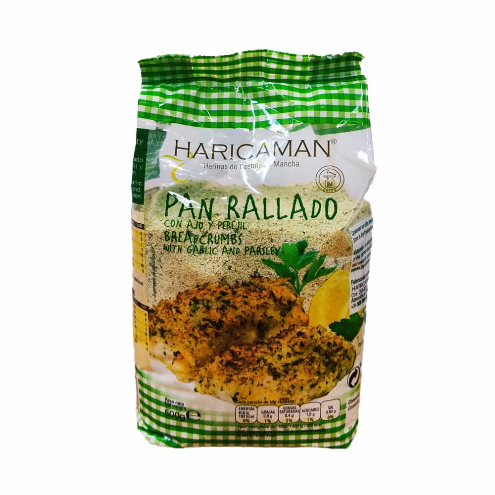 PAN RALLADO CON AJO Y PEREJIL HARICAMAN BOLSA 500G