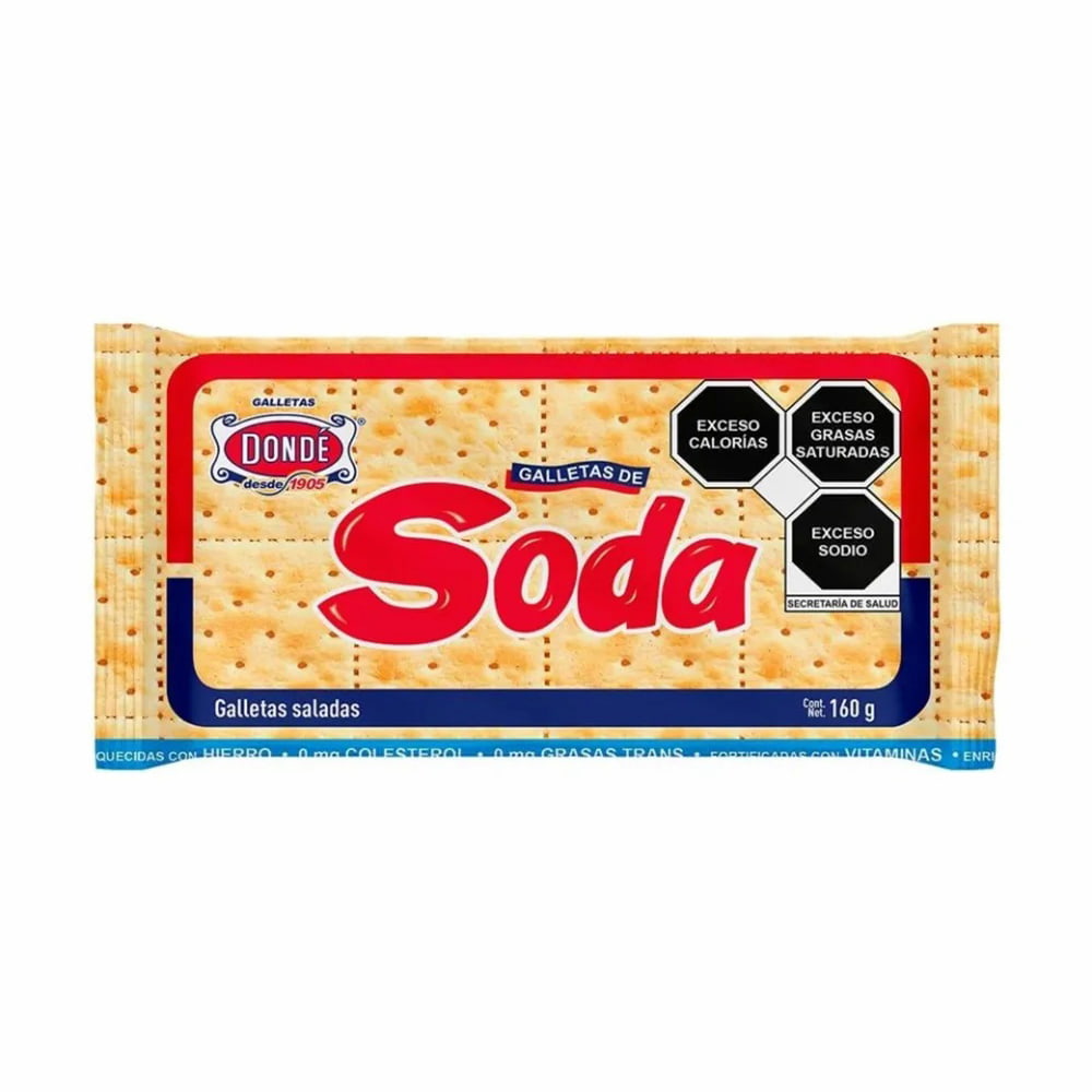 GALLETAS SODA CHICA ESPECIAL DONDÉ 160 GR