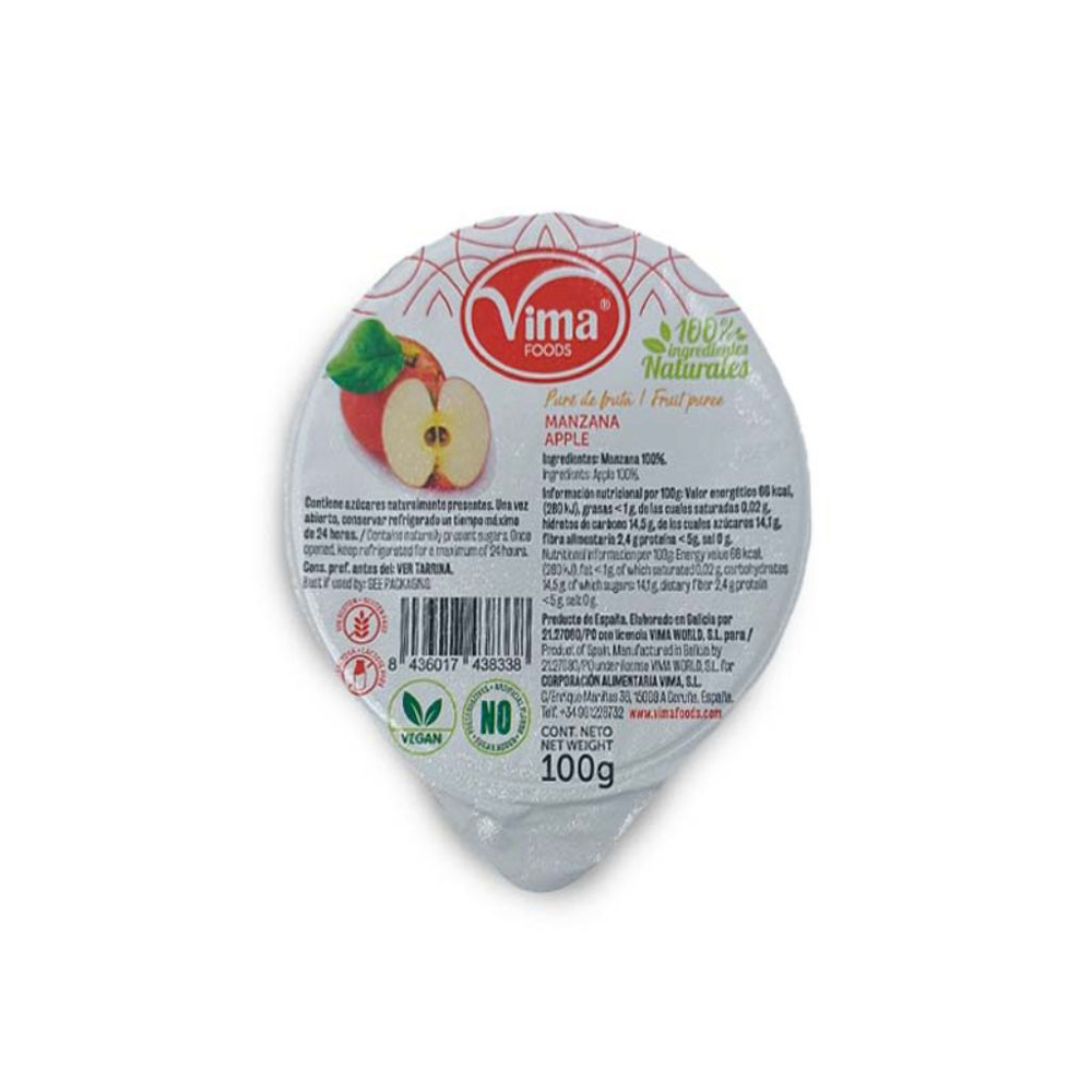 COMPOTA DE  MANZANA, 100GR VIMA