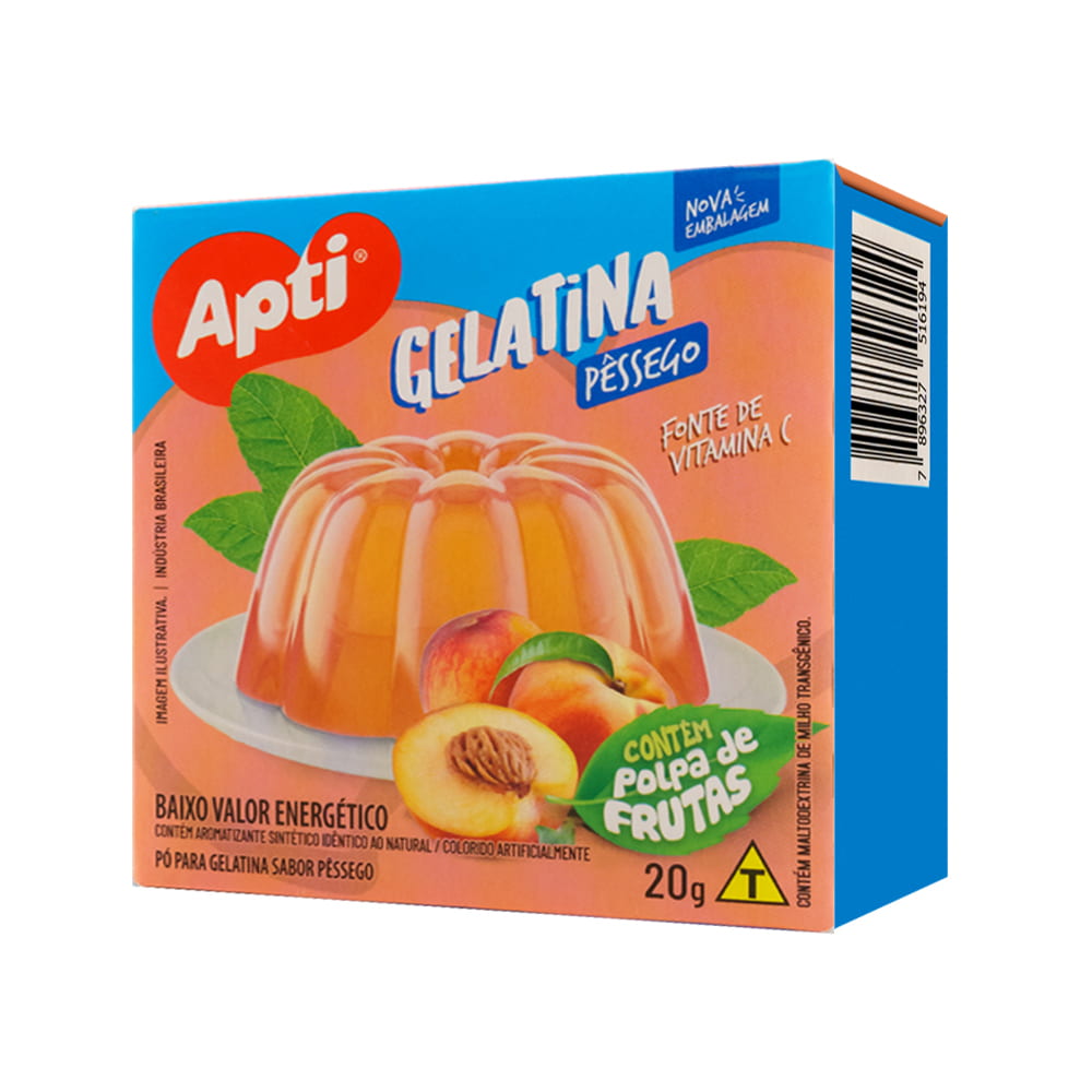 Gelatina sabor durazno APTI 20g